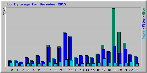 Hourly usage for December 2015